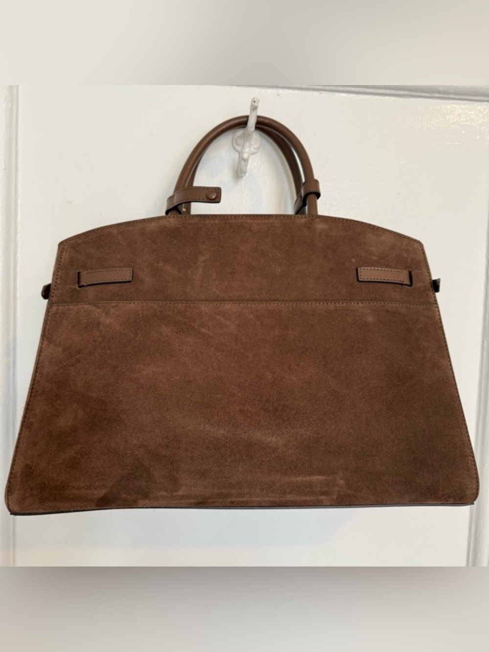 DeMellier Brown Suede Logo Dust Bag with Gold Print - Picture 2 of 4